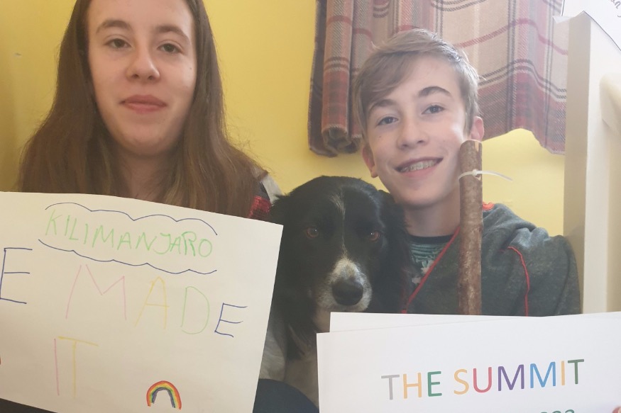 Pupil Noah scales the equivalent of Mount Kilimanjaro