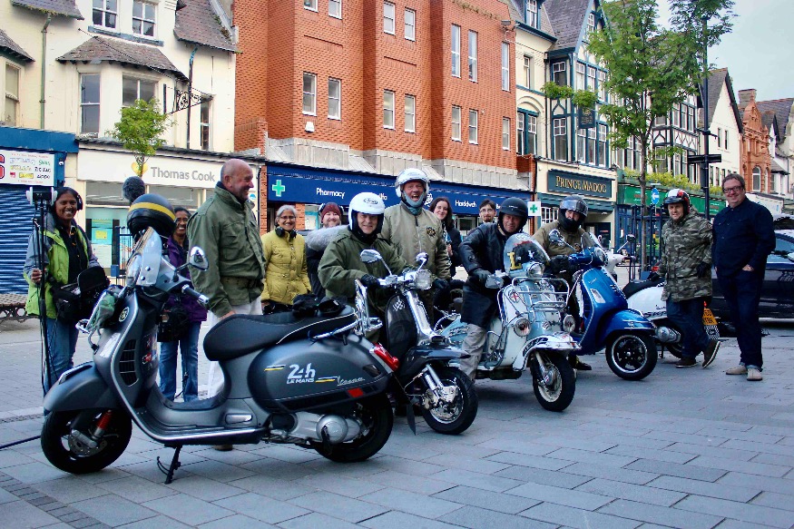 Revved up: Scooter riders turn back time for Bay history project